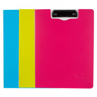 Папка-планшет с зажимом и крышкой Deli А4 полипропилен голубой